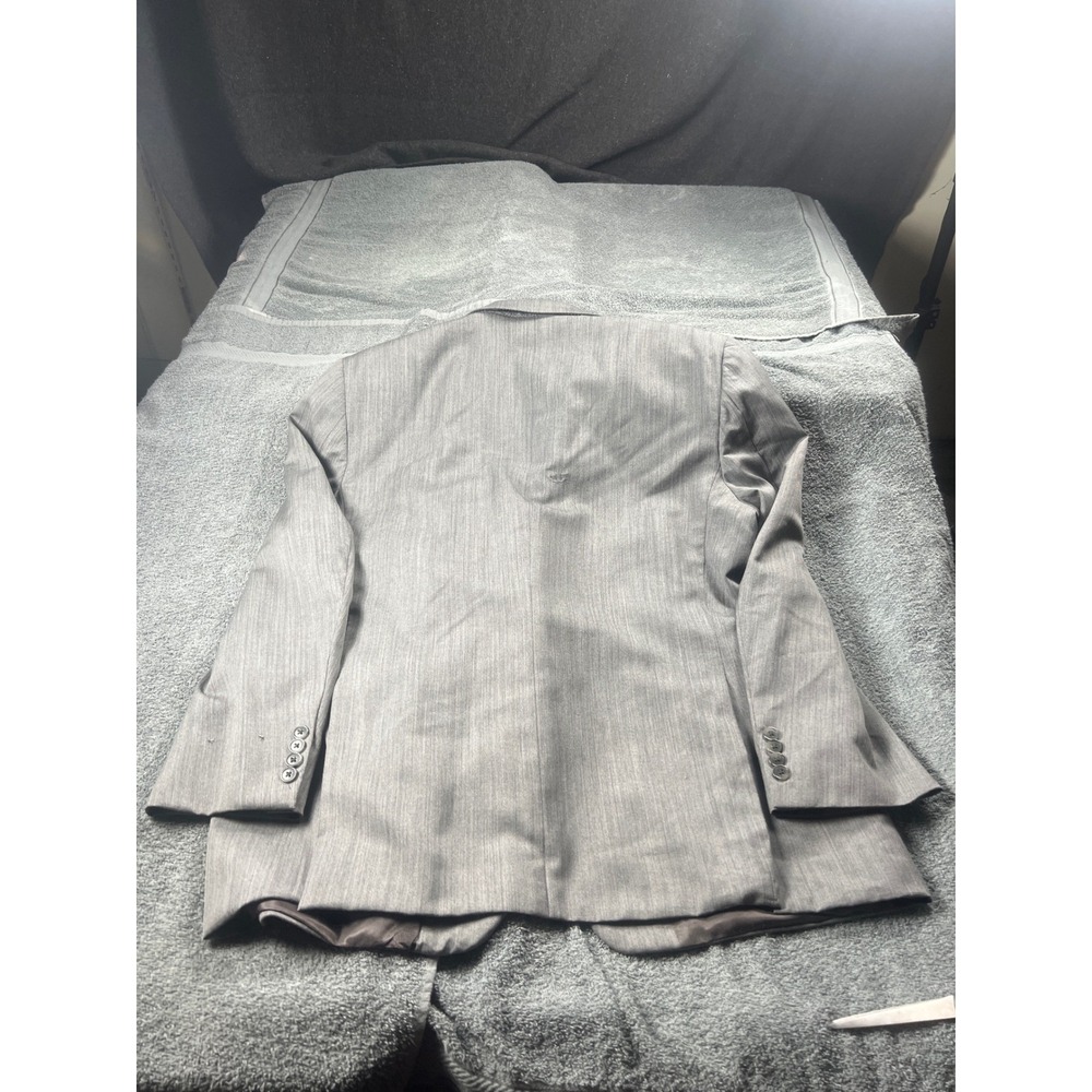 Joseph Abboud‎ Mens 44R 38W Gray Pinstripe Wool Blend Blazer Suit Jacket - Picture 10 of 10